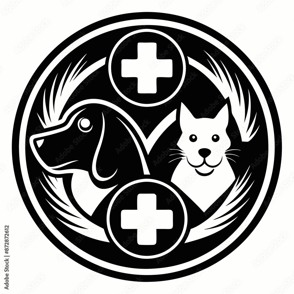 illustration of a dog and cat medical vector illustration of a dog and cat medical vector