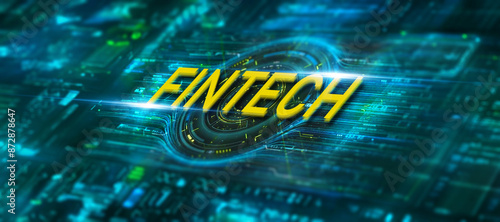 Financial banking AI, artificial intelligence technology. FinTech, Financial technology, Digital banking, AI, Online banking and digital money. Global cooperation network. Internet communication.