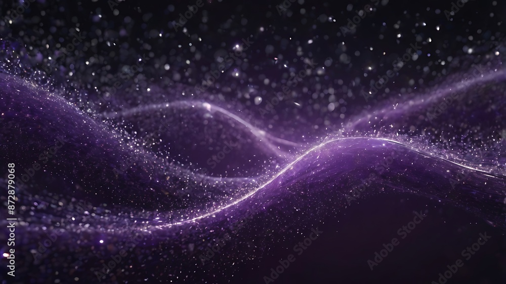 Dark digital abstract background wallpaper with purple waves and particles of light, unique graphic design Dark digital abstract background wallpaper with purple waves and particles of light, unique graphic design