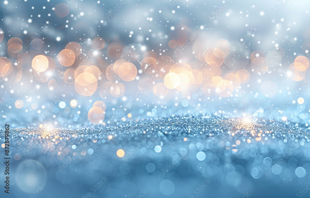 A Sea Of Shimmering Blue With Golden Lights Reflecting A Sea Of Shimmering Blue With Golden Lights Reflecting