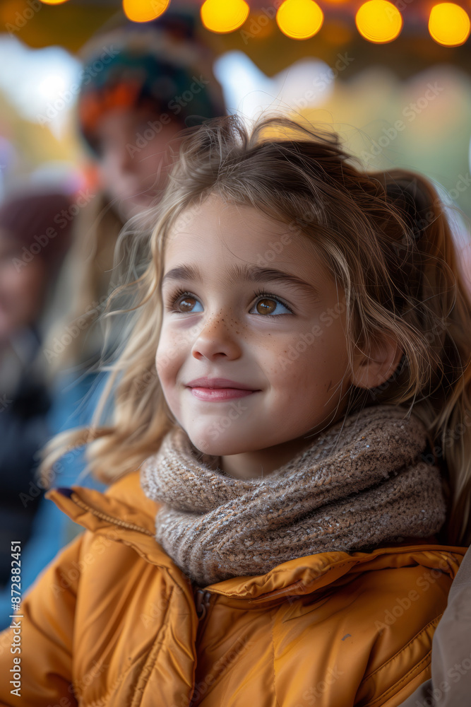 Close-up of a family enjoying a hayride at an autumn festival, surrounded by colorful trees and pumpkins, Close-up of a family enjoying a hayride at an autumn festival, surrounded by colorful trees and pumpkins,