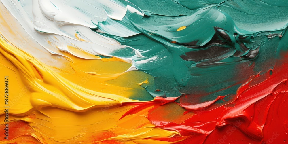 Obraz premium Abstract Colorful Swirls in Oil Paint