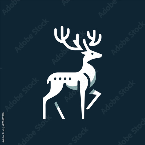 Creative Minimal Deer Design photo