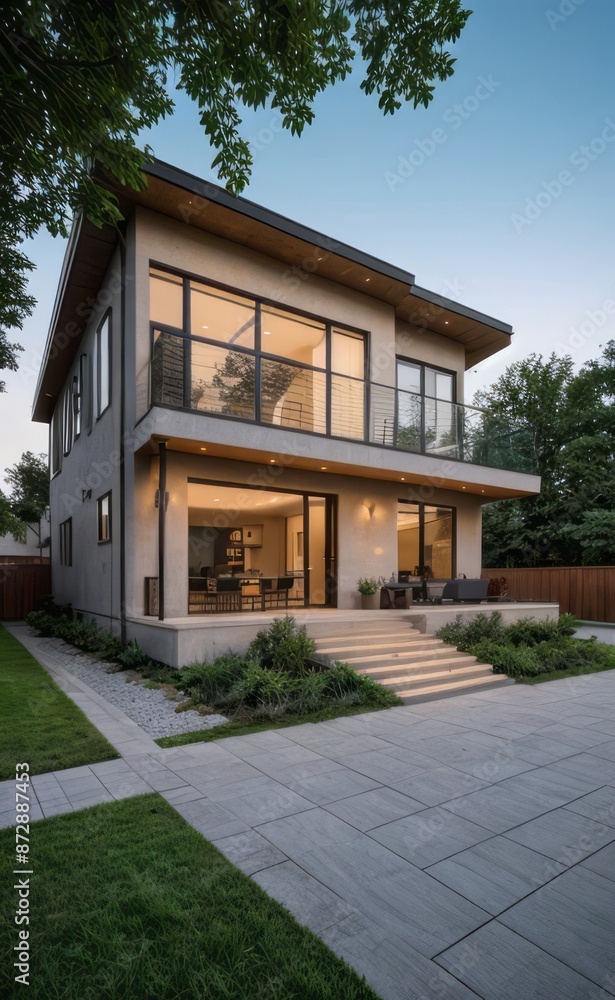 A Contemporary Dwelling with Stylish Architecture, Beautiful Exterior Design, and a Serene Garden Setting. Perfect Family Home in a Residential Neighborhood, Featuring Thoughtful Construction A Contemporary Dwelling with Stylish Architecture, Beautiful Exterior Design, and a Serene Garden Setting. Perfect Family Home in a Residential Neighborhood, Featuring Thoughtful Construction
