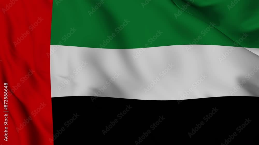 A beautiful view of the United Arab Emirates flag video. 3d flag-waving video. United Arab Emirates
flag 4K resolution. A beautiful view of the United Arab Emirates flag video. 3d flag-waving video. United Arab Emirates
flag 4K resolution.