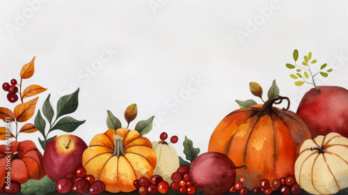 Ink watercolor illustration capturing deep amber and rich chocolate hues symbolizing Thanksgivings harvest bounty banner design watercolour background 