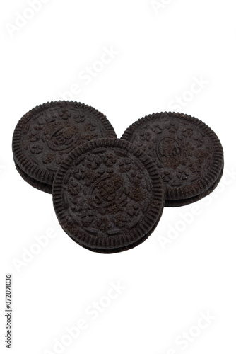 chocolate cookies isolated on Transparent background