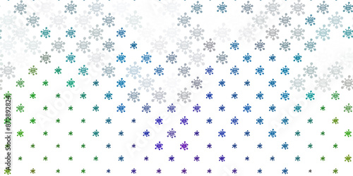Light Blue, Green vector template with flu signs.