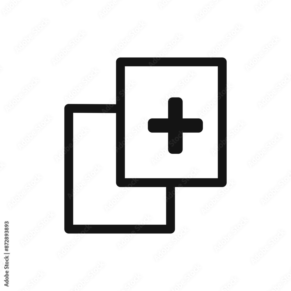 Add Icon linear vector graphics sign Add Icon linear vector graphics sign