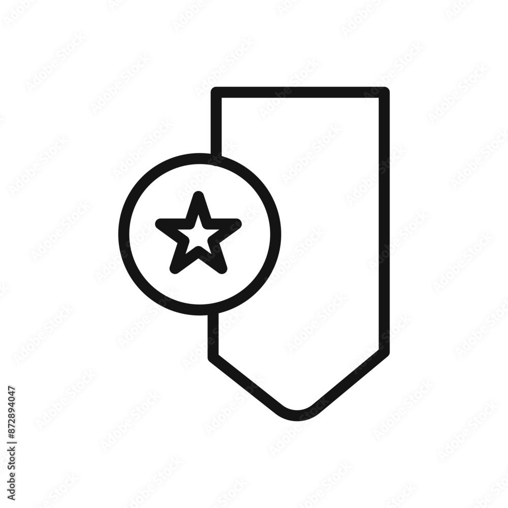 Bookmark icon linear vector graphics sign Bookmark icon linear vector graphics sign