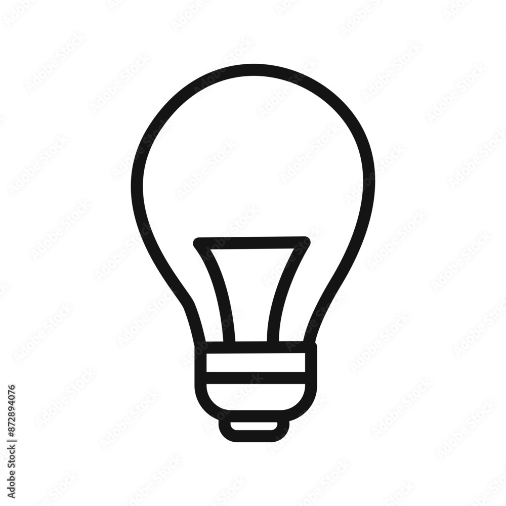 Lightbulb icon linear vector graphics sign Lightbulb icon linear vector graphics sign