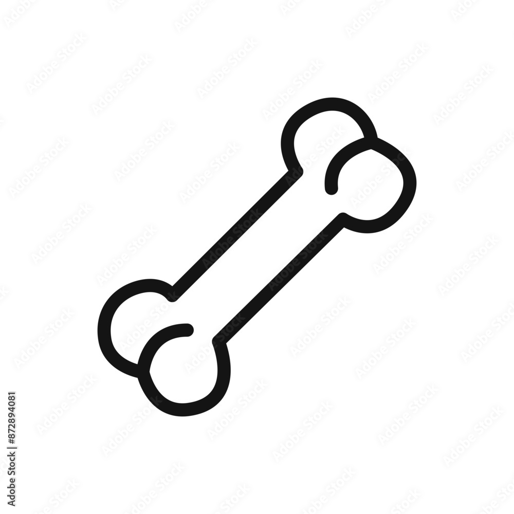 Bone icon linear vector graphics sign