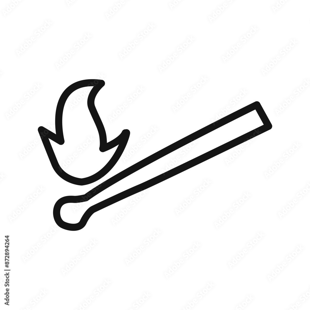 Matches icon linear vector graphics sign Matches icon linear vector graphics sign