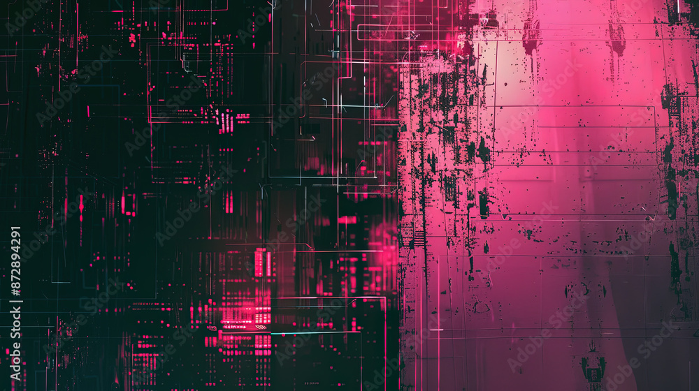 Obraz premium Abstract glitch background, futuristic