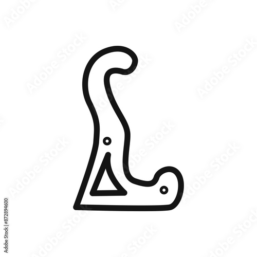 rack for violin icon linear vector graphics sign