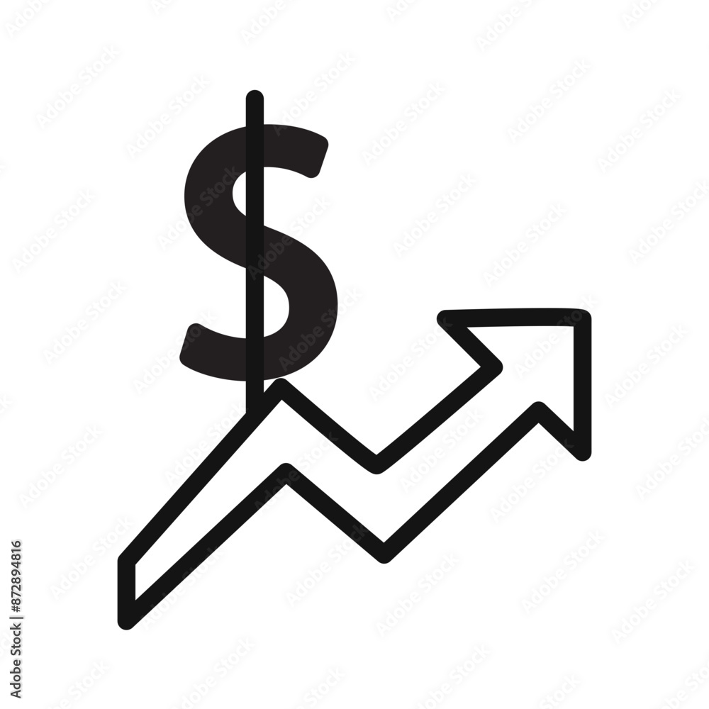 Forex stock market icon linear vector graphics sign Forex stock market icon linear vector graphics sign