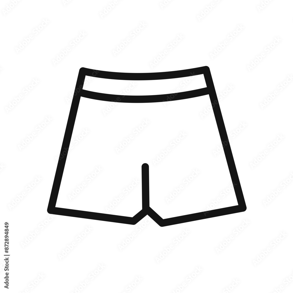 shorts icon linear vector graphics sign shorts icon linear vector graphics sign