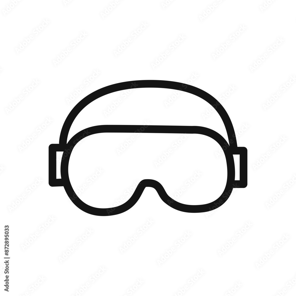 Swimming Glasses icon linear vector graphics sign Swimming Glasses icon linear vector graphics sign