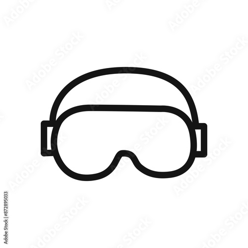 Swimming Glasses icon linear vector graphics sign