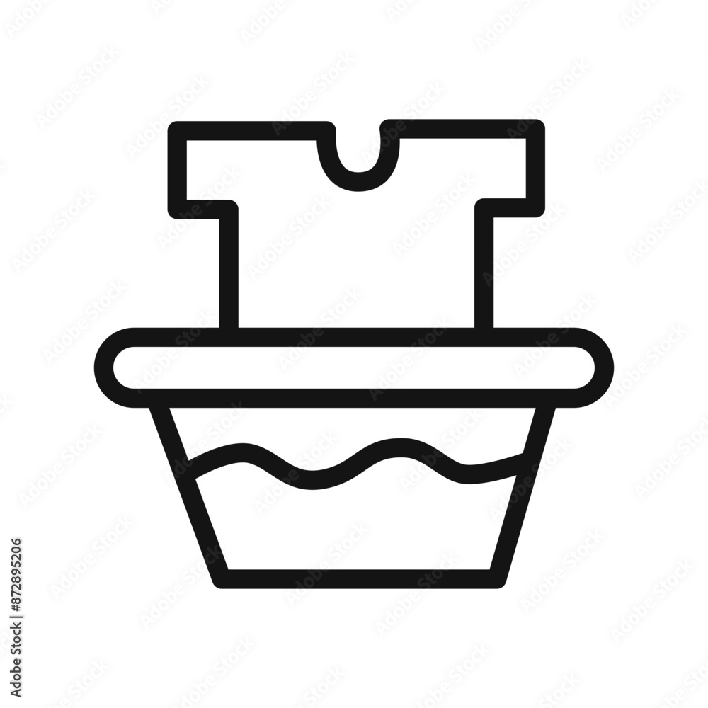 Water soak icon linear vector graphics sign Water soak icon linear vector graphics sign