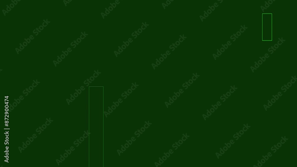 Square and rectangular shapes in motion on a dark green background Square and rectangular shapes in motion on a dark green background