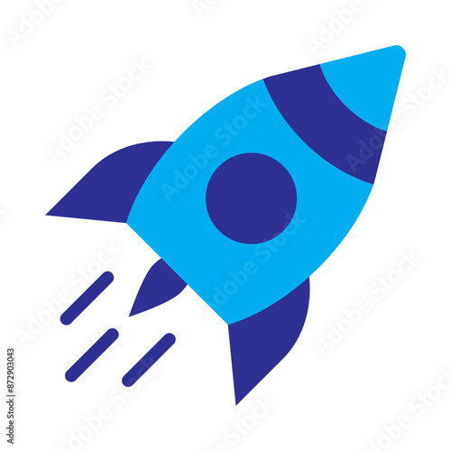 rocket Vector Flat Icon Design