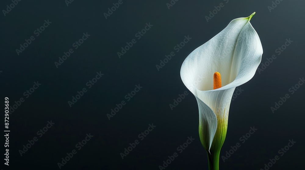 White Calla Lily on a Dark Background White Calla Lily on a Dark Background