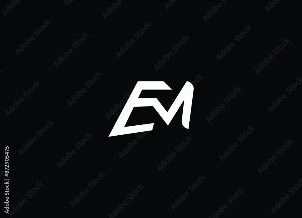 EM initial letter logo design and monogram logo EM initial letter logo design and monogram logo