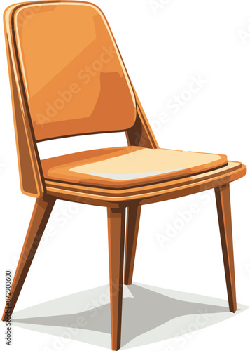 Illustration of a Wooden Chair Signifying Comfort and Simplicity