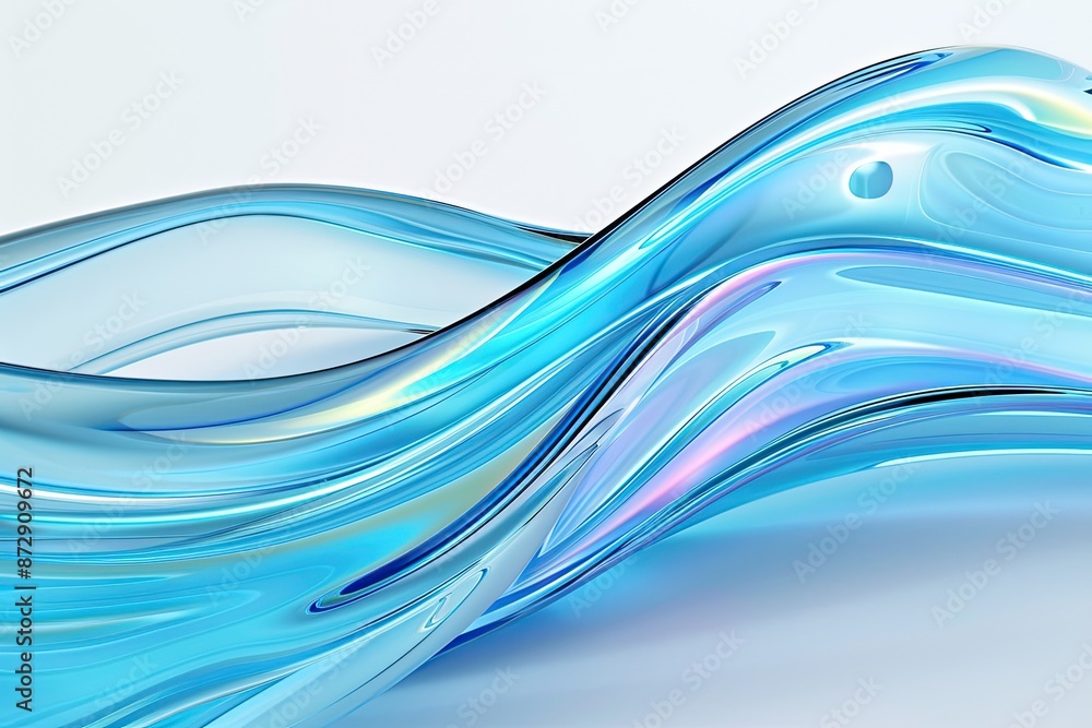 Fototapeta premium Abstract background design, colorful glass shapes flowing 3d effect, perfect for presentation