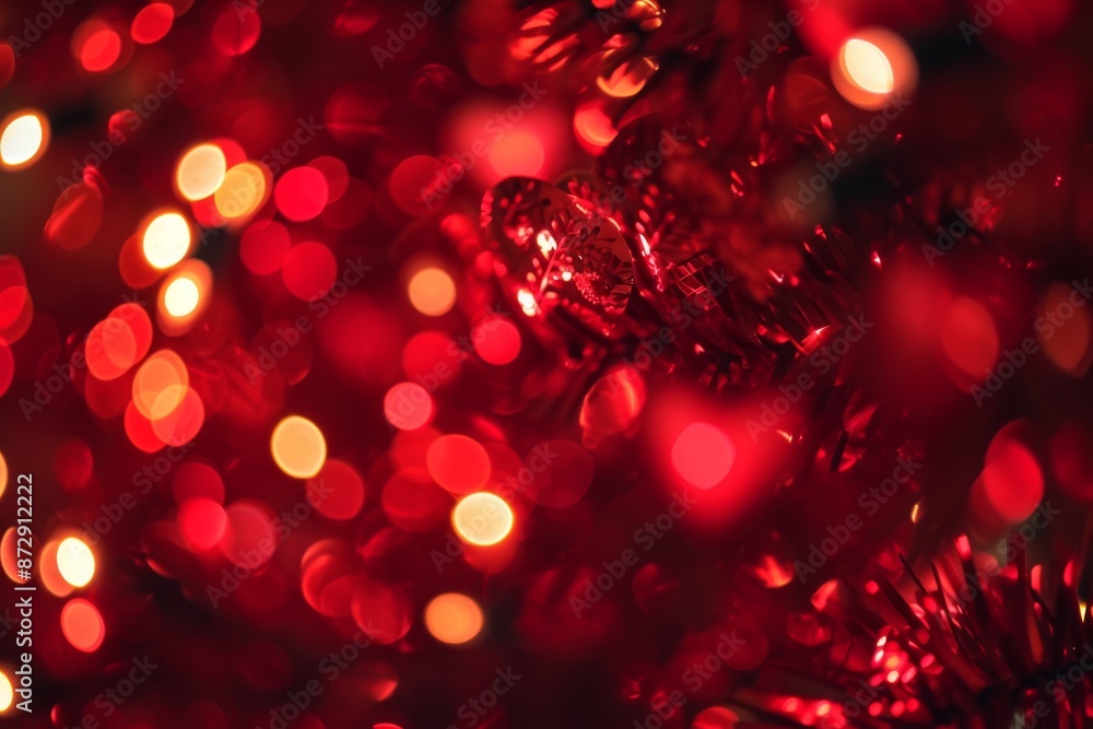 Background of sparkling red and gold bokeh lights adds a touch of elegance, Happy holiday new year, defocused, Christmas lights defocused background, AI generated Background of sparkling red and gold bokeh lights adds a touch of elegance, Happy holiday new year, defocused, Christmas lights defocused background, AI generated