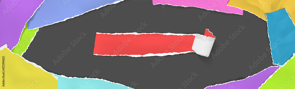 Realistic torn paper background composition Realistic torn paper background composition