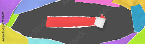 Wallpaper Mural Realistic torn paper background composition Torontodigital.ca