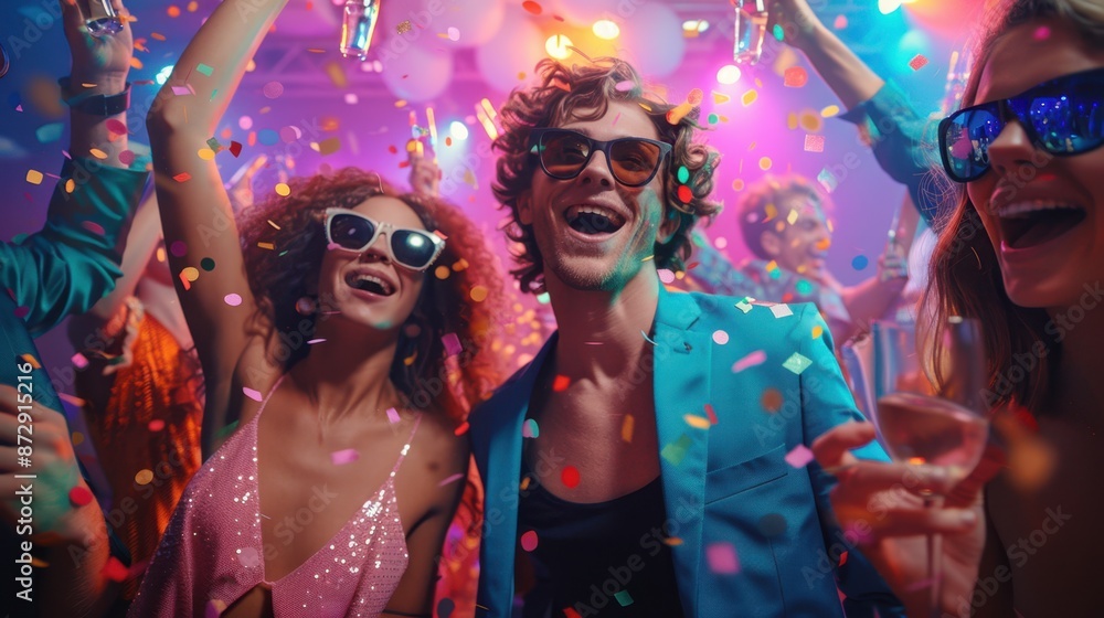Obraz premium The vibrant party crowd