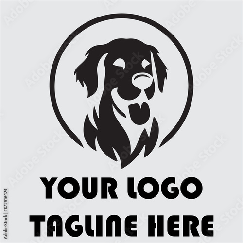 Warmth and Loyalty Adorable Loyal Companion Loving Golden Dog Charming Golden Retriever Background Vector