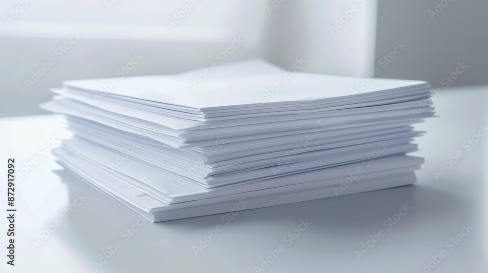 A stack of white papers A stack of white papers