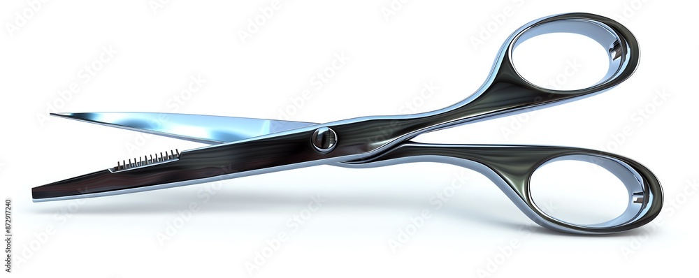 Scissors clipart, 3D render, shiny metallic, stationary element, isolated on white background Scissors clipart, 3D render, shiny metallic, stationary element, isolated on white background