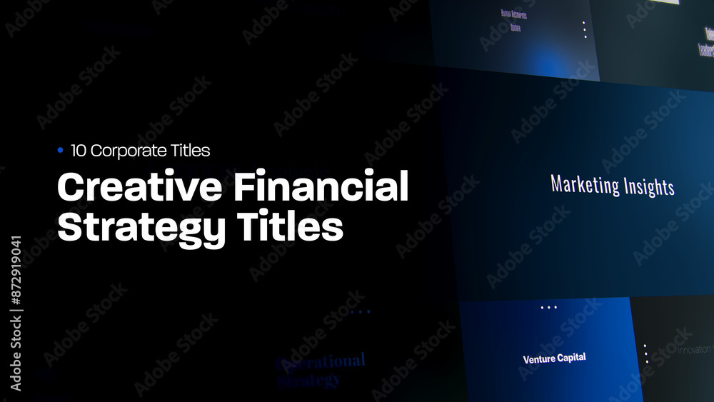 Creative Financial Strategy Titles | 10 Motion Titles with Control ...