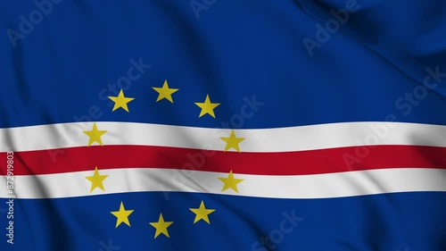 Wallpaper Mural A beautiful view of the Cabo Verde flag video. 3d flag-waving video. Cabo Verde flag 4K resolution. Torontodigital.ca