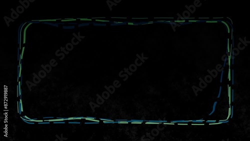handwriting line brush effect frame
