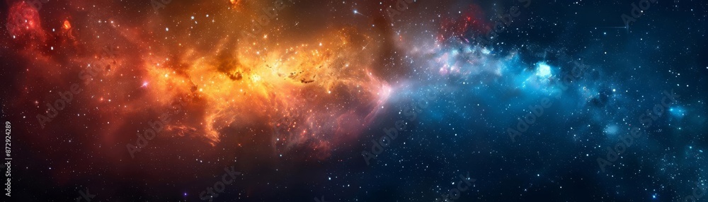 Cosmic Dust Focus on a cloud of cosmic dust in space, with a dark background, empty space center for text Cosmic Dust Focus on a cloud of cosmic dust in space, with a dark background, empty space center for text