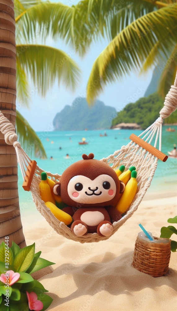 Naklejka premium Gorilla im Urlaub