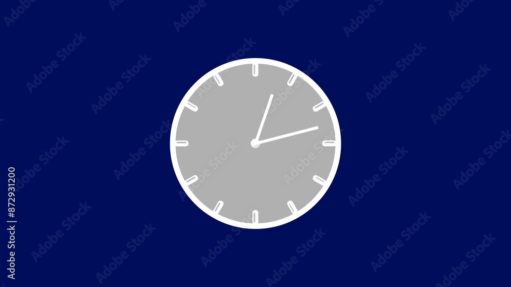Analog clock icon countdown 12 hours day fast speed arrow line concept illustration 4k. Analog clock icon countdown 12 hours day fast speed arrow line concept illustration 4k.