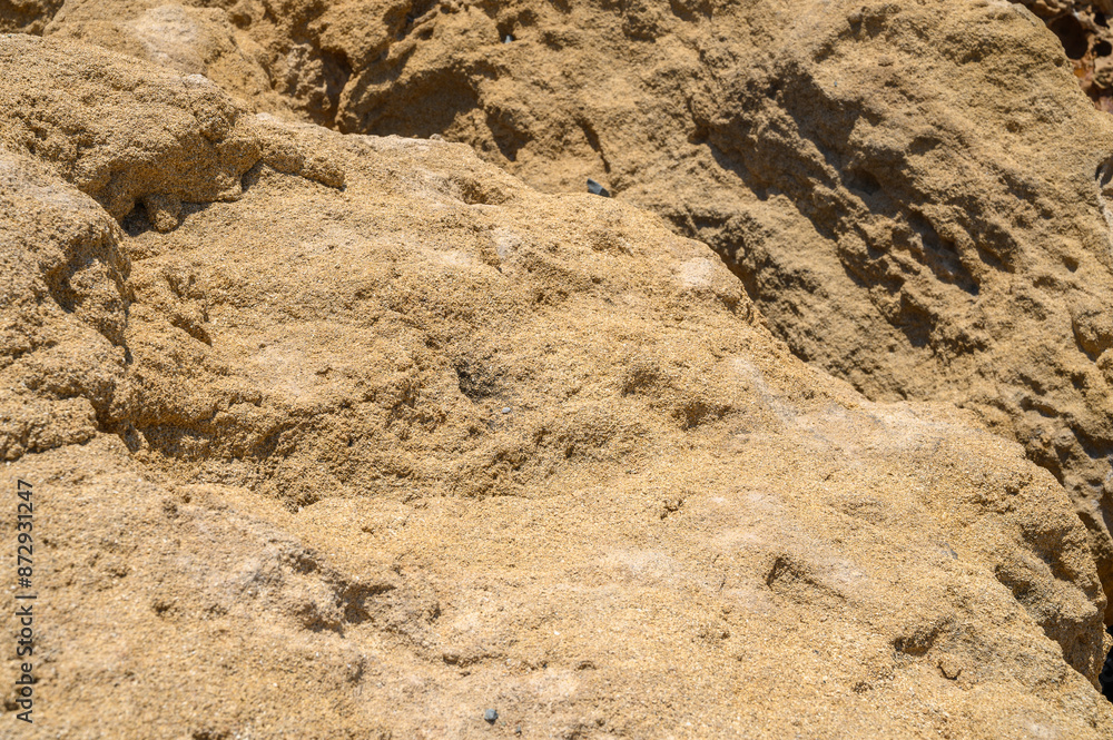 Details of sand stone texture, closeup shot of rock surface Details of sand stone texture, closeup shot of rock surface