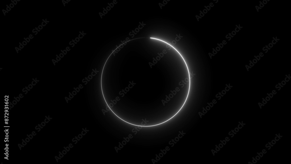Abstract Glowing Neon circle loading icon concept illustration background 4k. Abstract Glowing Neon circle loading icon concept illustration background 4k.