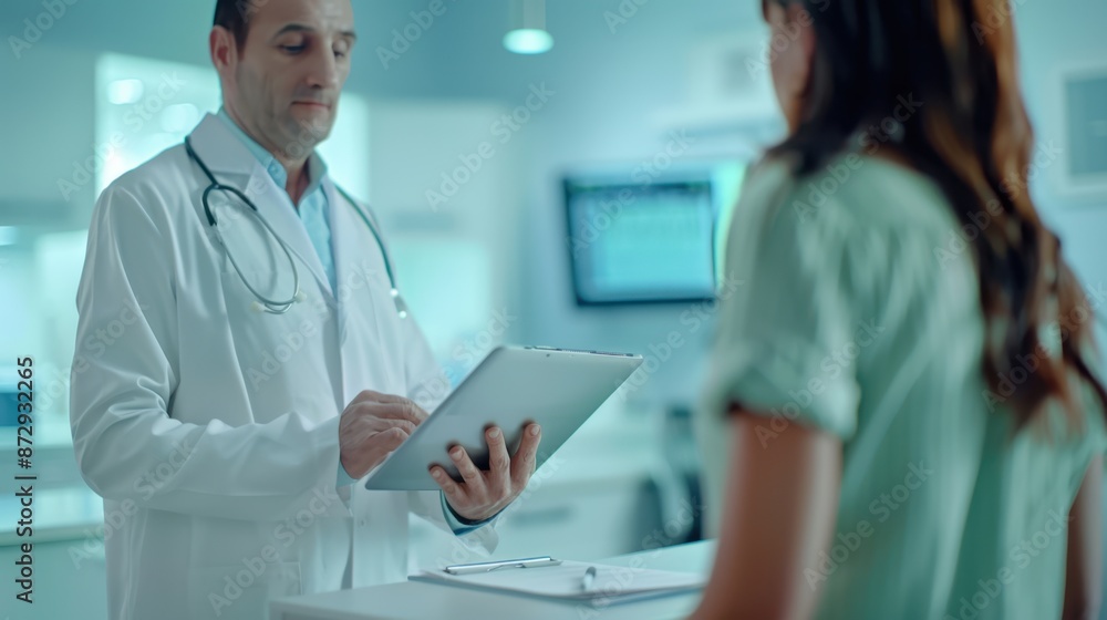 Fototapeta premium The Doctor with Tablet