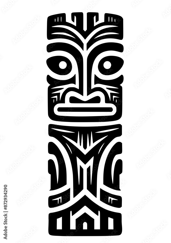 Tiki Head SVG, Hawaiian Tiki Head SVG, Tiki God Mask SVG, Tiki Statue ...