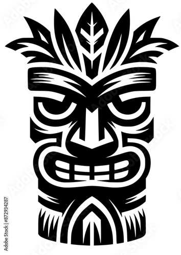 Tiki Head SVG, Hawaiian Tiki Head SVG, Tiki God Mask SVG, Tiki Statue SVG, Hawaii SVG, Luau SVG, Tribal Mask SVG, Tiki Head Silhouette, Tiki Head Vector, Clipart, Cut file for Cricut SVG, JPG, PNG
