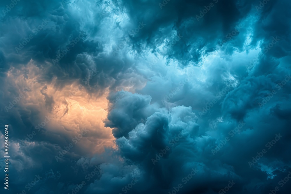 Abstract background of dark stormy clouds with blue sky Abstract background of dark stormy clouds with blue sky