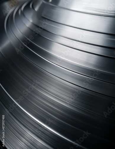 Solid metal background with a smooth, brushed texture in a minimalist style